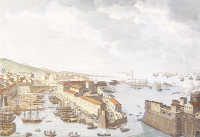 Entrée des Français à Livourne, juin 1796, gravure de Jean Duplessis-Bertaux, dessin de Carle Vernet, Guerres Révolutionnaires Françaises, Italie - Antoine Charles Horace Vernet