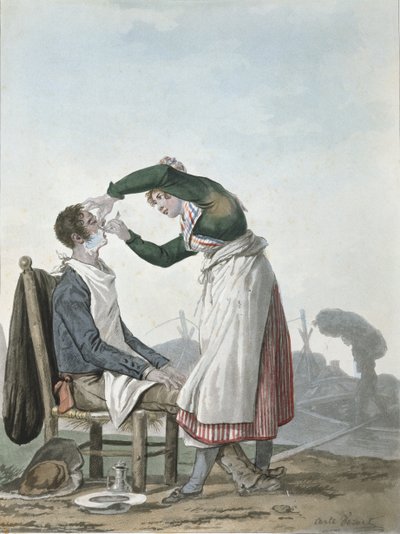 Un mineur se rasant - Antoine Charles Horace Vernet