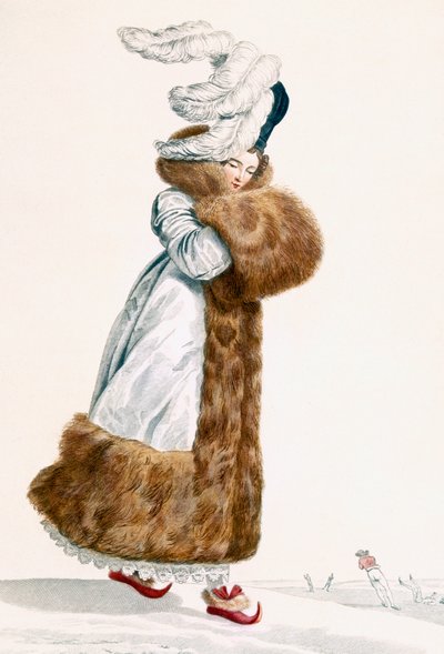 Robe de patinage sur glace, gravée par Georges Jacques Gatine (1773-1831), vers 1797 - Antoine Charles Horace Vernet