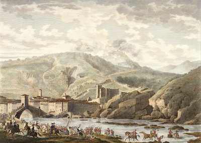 La Bataille de Millesimo, 25 Germinal, An 4 (avril 1796) gravée par Jean Duplessi-Bertaux (1747-1819) - Antoine Charles Horace Vernet