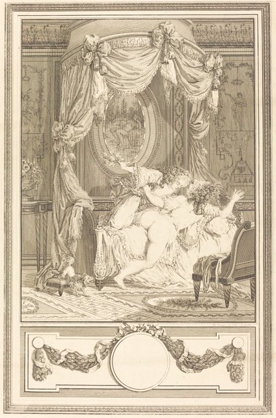 La raclée avec des roses - Antoine Cosme Giraud after Antoine Borel