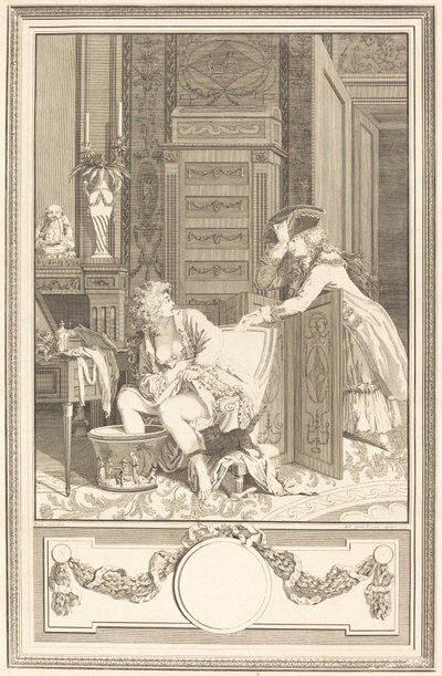 Le bain des pieds - Antoine Cosme Giraud after Antoine Borel