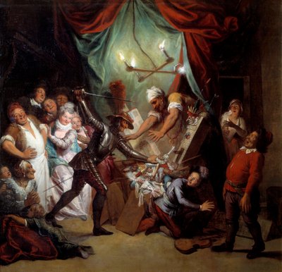 Don Quichotte démolit les marionnettes qu