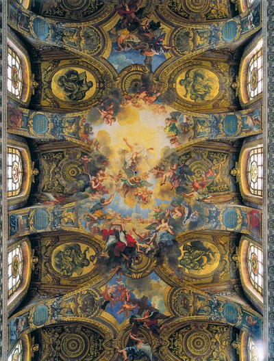 Fresques de la voûte de la chapelle royale décorée par Antoine Coypel, de La Fosse et Jouvenet - Antoine Coypel