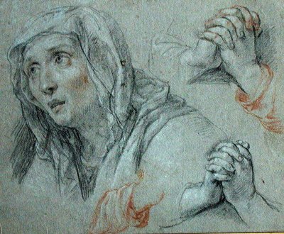 Études pour la figure de la Vierge, c.1700 - Antoine Coypel