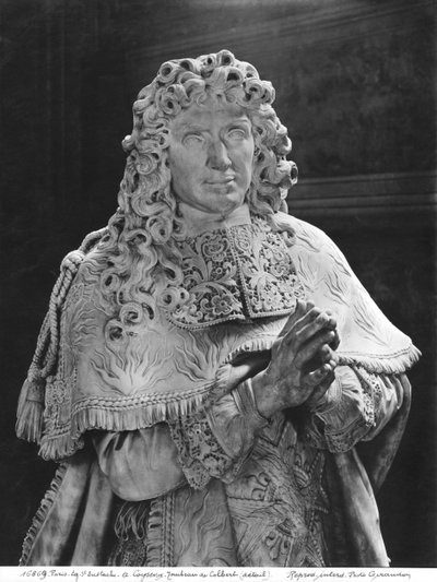 Tombe de Jean-Baptiste Colbert de Torcy 1619-83, détail de Colbert, c.1685-1687 (détail) - Antoine Coysevox