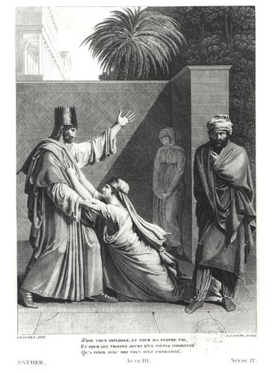 Esther implorant Assuérus en présence d