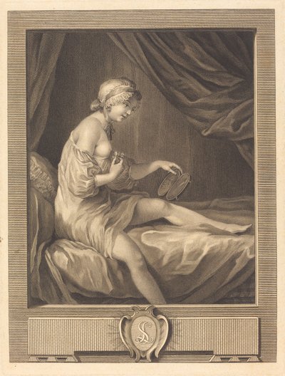 La Comparaison du bouton de rose - Antoine Francois Dennel after Gabriel Jacques de Saint Aubin