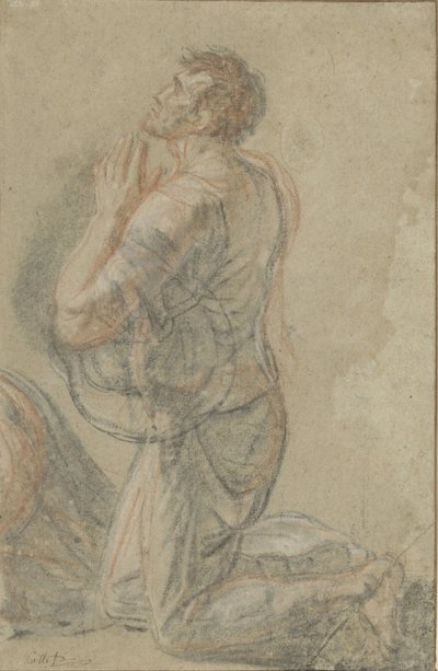 Homme agenouillé vu de côté - Antoine François Callet