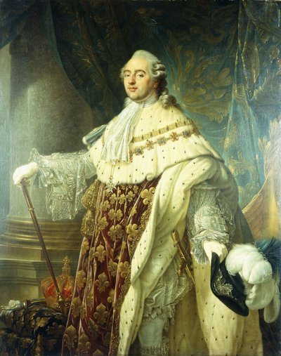 Portrait de Louis XV portant les robes d