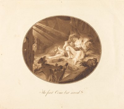 Premier arrivé, premier servi - Antoine François Sergent after Augustin de Saint Aubin