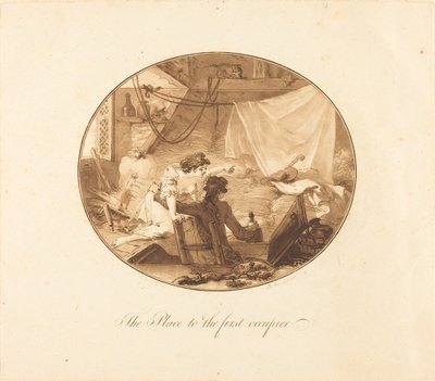 La Place au premier occupant - Antoine François Sergent after Augustin de Saint Aubin