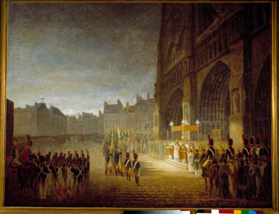 La Bénédiction des Drapeaux sur la Place de la Cathédrale Notre-Dame de Paris en 1804 - Antoine Jean (attr. to) Gros