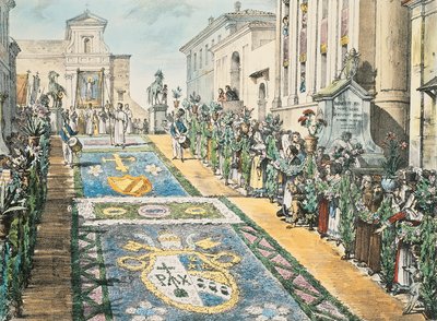 Exposition florale, Genzano en 1817 - Antoine Jean Baptiste Thomas