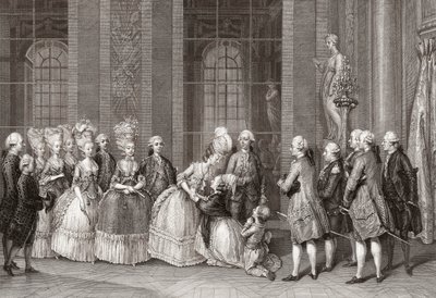 Marie-Antoinette visitée par la famille Bellegarde - Antoine Jean Duclos