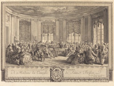 Le concert - Antoine Jean Duclos after Augustin de Saint Aubin