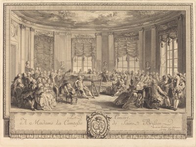 Le concert - Antoine Jean Duclos after Augustin de Saint Aubin