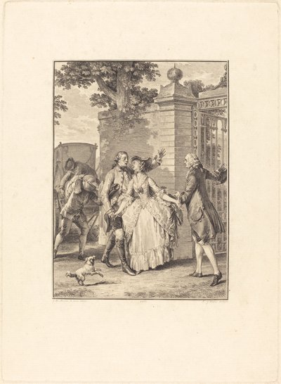 La confiance des belles âmes - Antoine Jean Duclos after Jean Michel Moreau