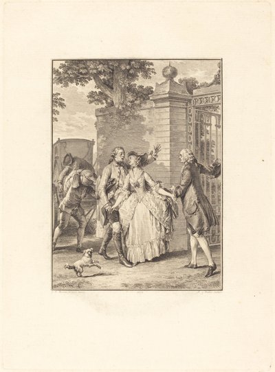 La confiance des belles âmes - Antoine Jean Duclos after Jean Michel Moreau