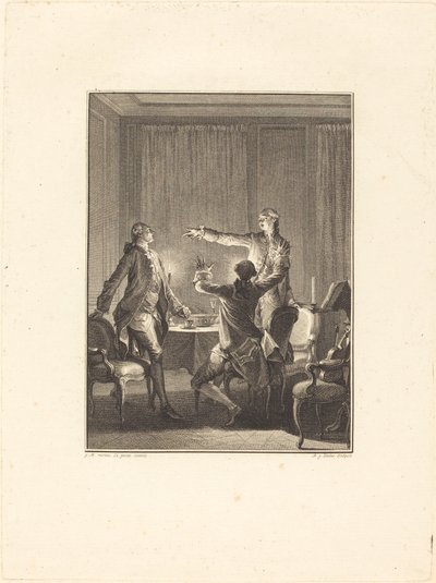 La provocation - Antoine Jean Duclos after Jean Michel Moreau