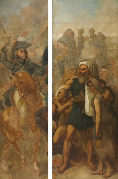 Général Jean-Baptiste Kléber et famille égyptienne (Esquisses pour "La Bataille des Pyramides") - Antoine Jean Gros
