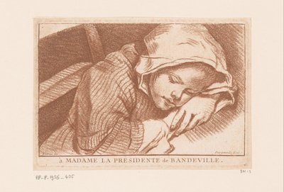 Fille endormie - Antoine Joseph Dezallier d