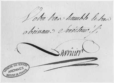 Autographe de Lavoisier d