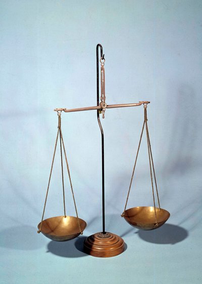 Instrument de mesure : balance par Antoine Louis Lavoisier (1746-1794), chimiste français - Antoine Laurent de Lavoisier