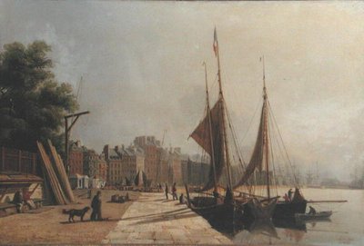 Quai tôt le matin, Le Havre, c.1853 - Antoine Leon Morel Fatio