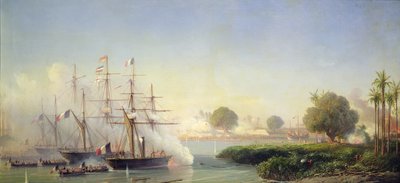 Assaut de la citadelle de Saïgon par le vice-amiral Rigault de Genouilly, 17 février - Antoine Leon Morel Fatio