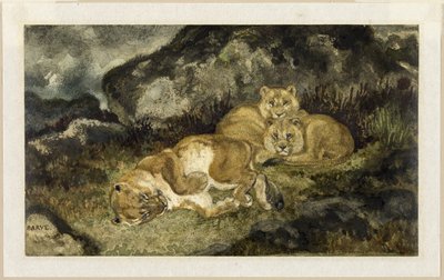 Lionnes et lionceaux - Antoine Louis Barye