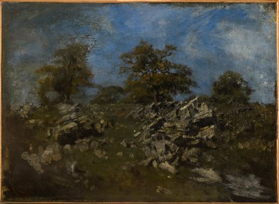 Paysage avec rocher - Antoine Louis Barye