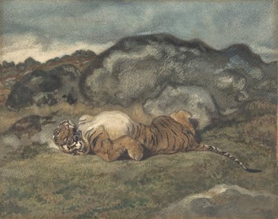 Tigre se roulant sur le dos - Antoine Louis Barye