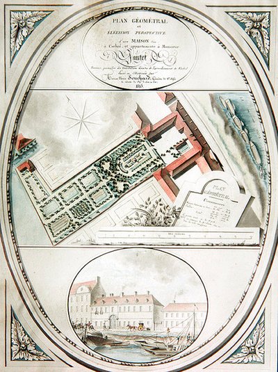 Plan de la maison et du jardin de M. Pantet - Antoine Marie Souchard