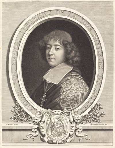 Cardinal de Bouillon - Antoine Masson after Nicolas Mignard