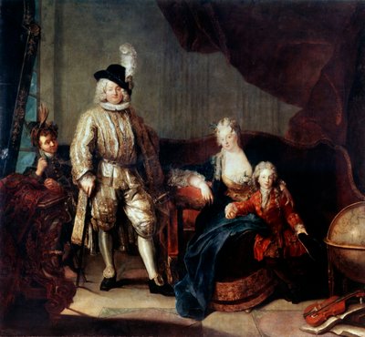 Portrait du Baron von Erlach avec sa Famille, c1710 - Antoine Pesne