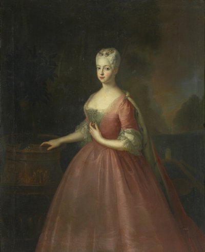 Portrait de la princesse Friederike Luise de Prusse 1714-1784, margravine de Brandebourg-Ansbach - Antoine Pesne School