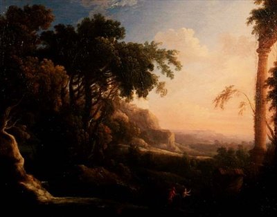 Pan et Syrinx dans un paysage arcadien - Antoine Pierre the Younger Patel