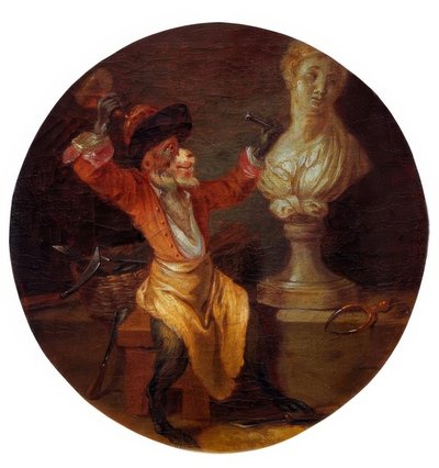 Le Singe comme sculpteur - Jean Antoine Watteau