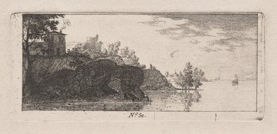 Cottage sur un promontoire rocheux le long d