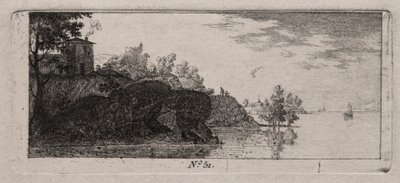 Cottage sur un promontoire rocheux le long d