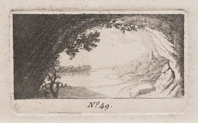 Paysage avec rochers en arche - Antoine de Marcenay de Ghuy