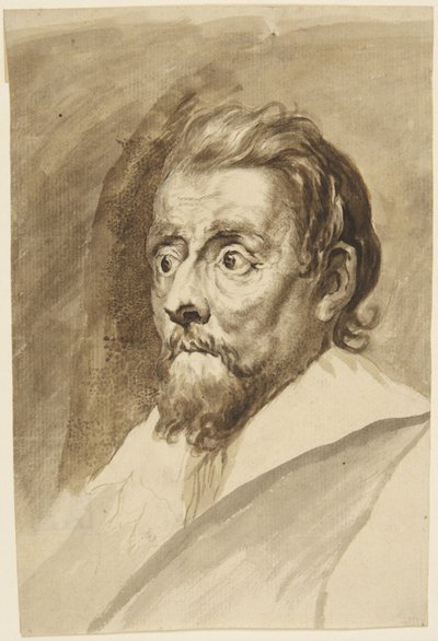 Vieil homme barbu, tourné vers la gauche - Antoine de Marcenay de Ghuy