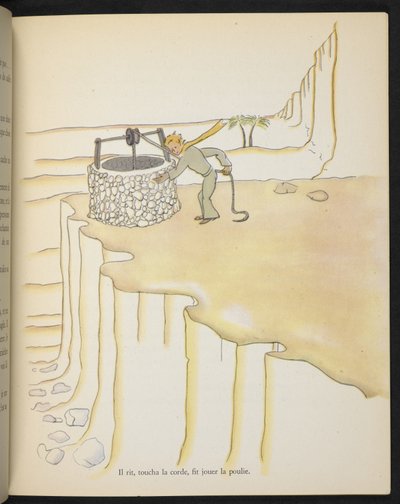 Le Petit Prince au puits, illustration de 