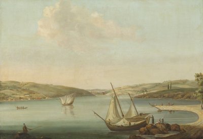 Vue du Bosphore, prise de la hauteur de Beykoz au nord-ouest, avec l