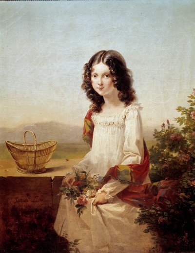 Portrait de Lise Aubin de Fougerais - Antoinette Cecile Hortense Lescot Haudebourt