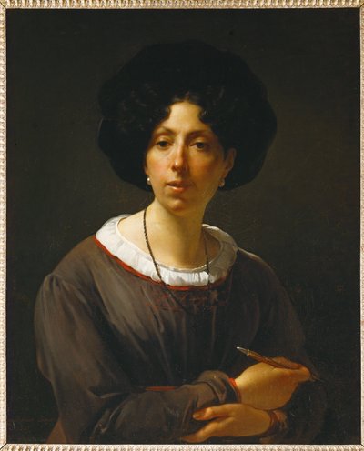 Autoportrait ... - Antoinette Cecile Hortense Lescot Haudebourt