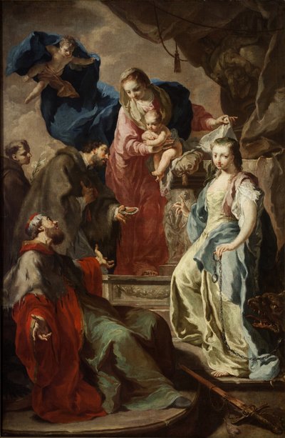 La Vierge Marie avec quatre saints - Anton Kern