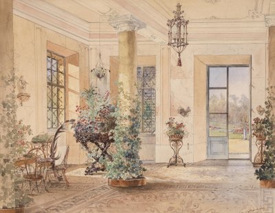 Sala Terrena dans un petit château - Anton Altmann