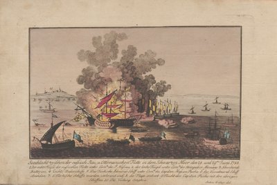 Bataille navale entre la flotte russe et ottomane en mer Noire les 28 et 29 juin 1788 - Anton Balzer